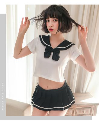 Full bộ cosplay học sinh sexy đính nơ ngây thơ gợi cảm CP013