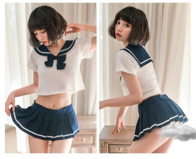 Full bộ cosplay học sinh sexy đính nơ ngây thơ gợi cảm CP013