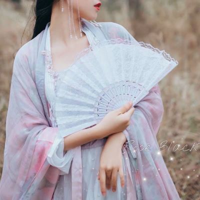 Quạt ren hoạ tiết cầm tay, phụ kiện chụp ảnh, cosplay cổ trang, lolita quạt PKC002