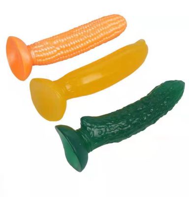 Dildo trái cây mềm dính tường DC047